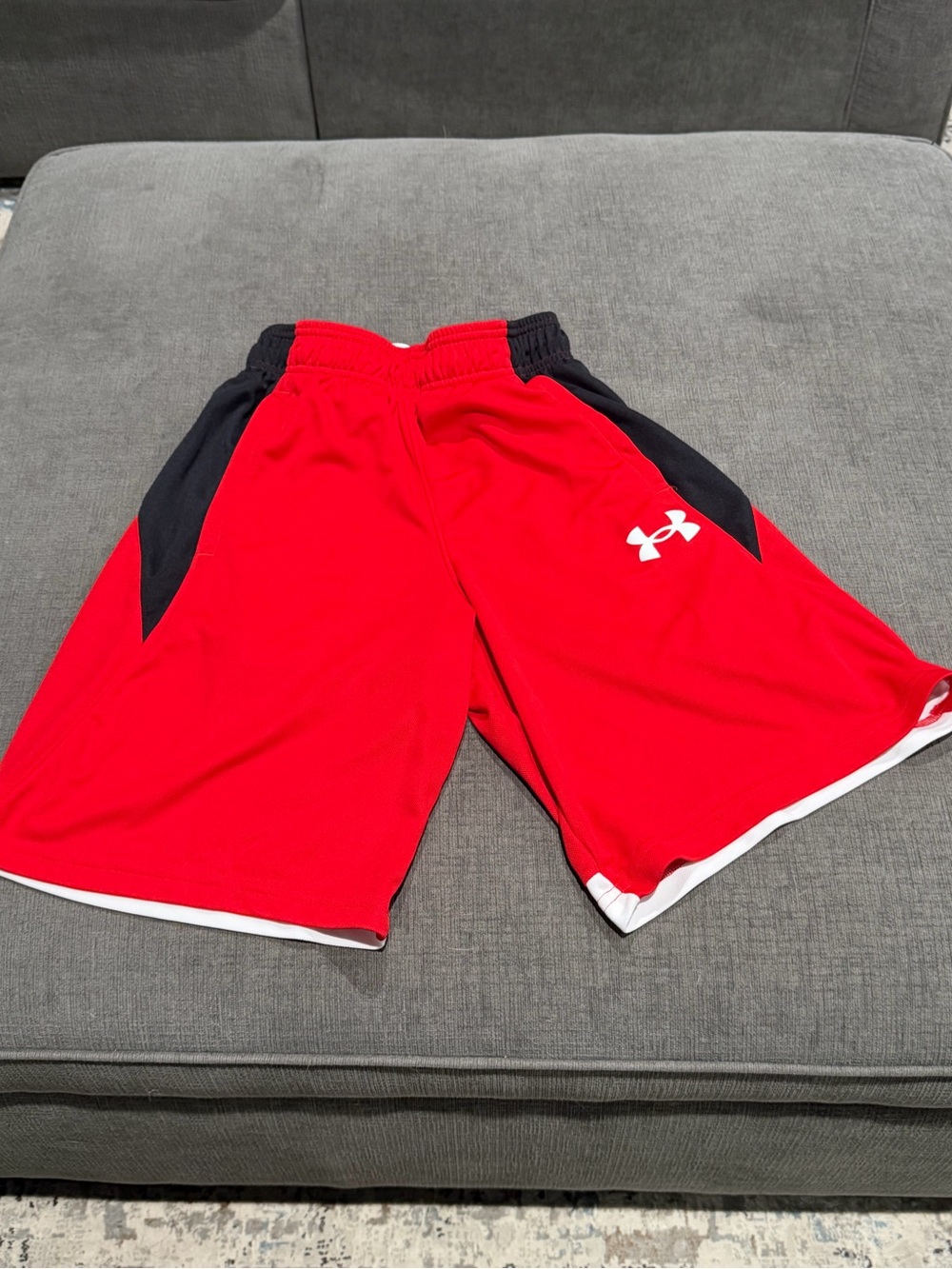Under Armour Red and Black Athletic Shorts